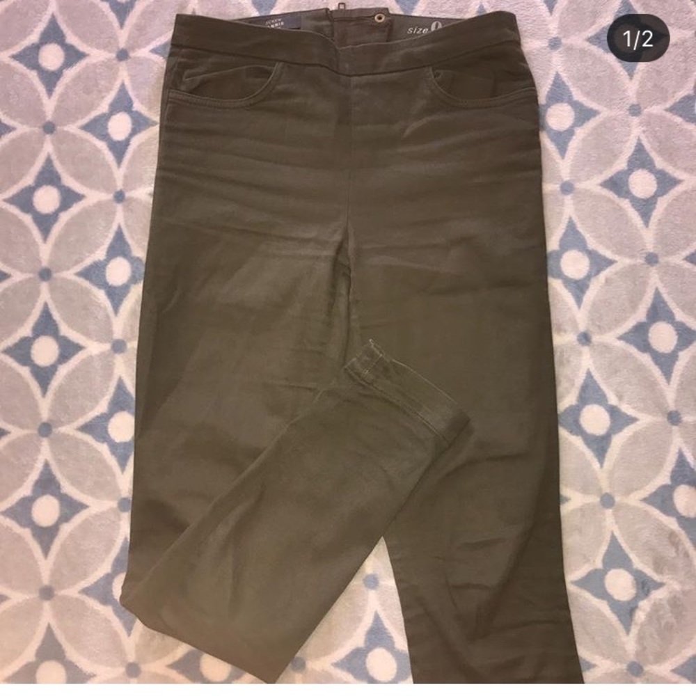 Jcrew army green skinny jeans